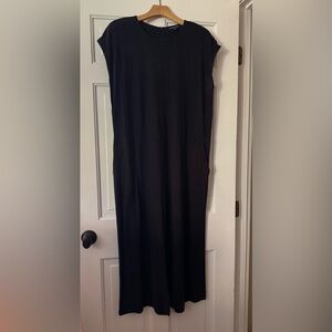 Black Cap Sleeved Jumpsuit